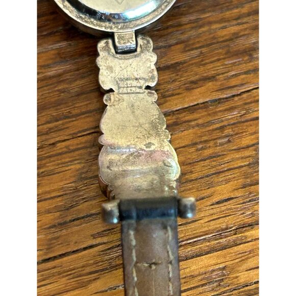 Vintage Brighton Aurora Ladies Watch With Ornate Band With Leather NEEDS BATTERY - Picture 6 of 15